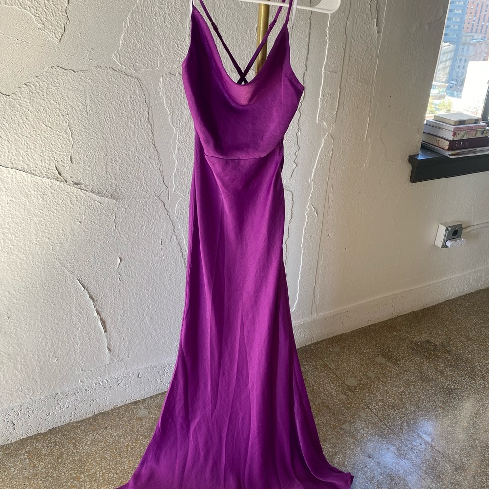 Lulu’s Fuschia Cowl Neck Dress